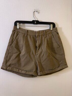 Serra By Joie Rucker Khaki Cuffed Chino Shorts Size 29